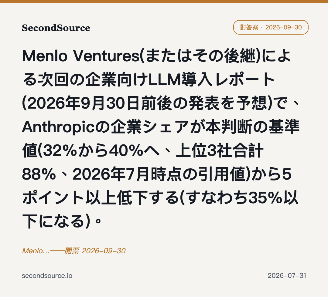 Menlo…——開票 2026-09-30